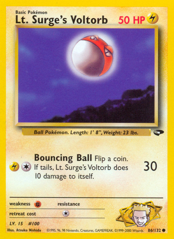 Gym Challenge Lt. Surge's Voltorb #86/132 unlimited